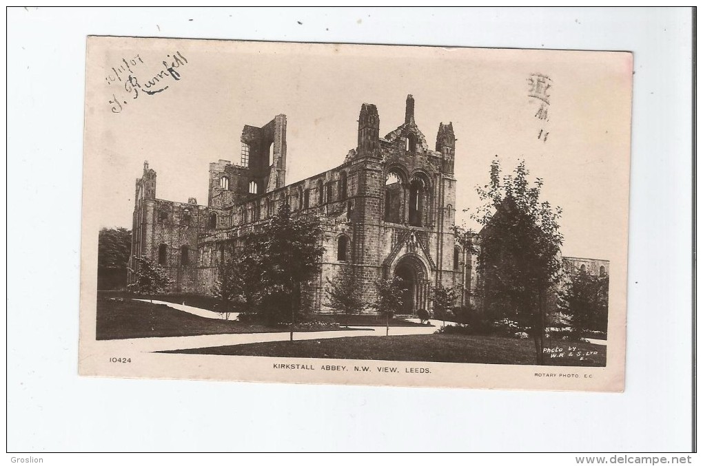 LEEDS 10424 KIRKSTALL ABBEY, N W VIEW 1907 - Leeds