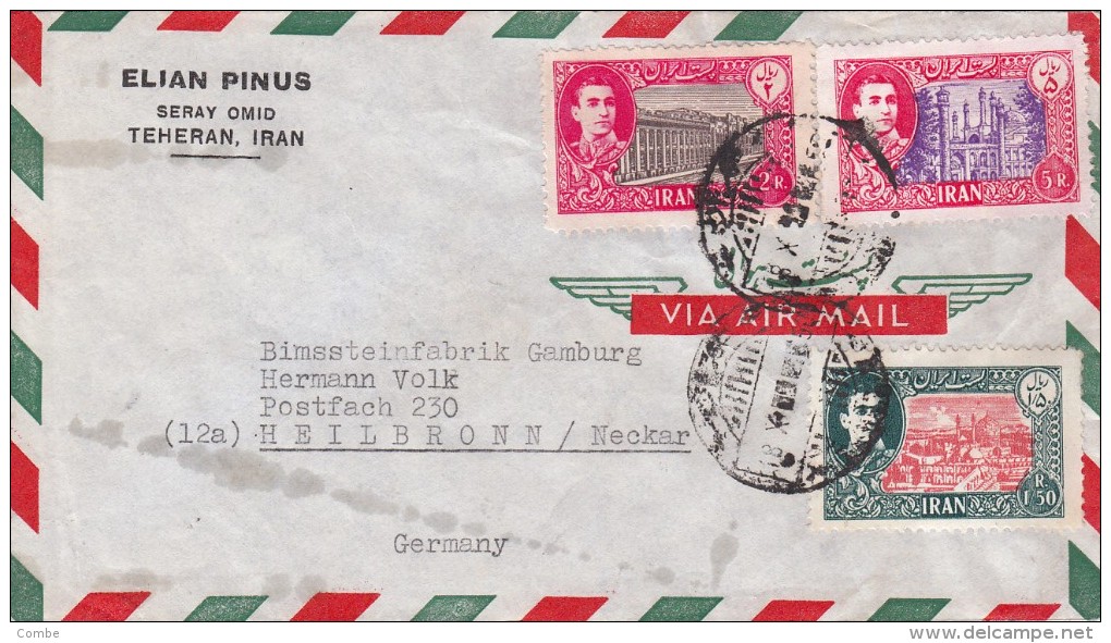 COVER VIA AIR MAIL. IRAN TEHERAN -HEILBRONN -   GERMANY  /  2285 - Iran