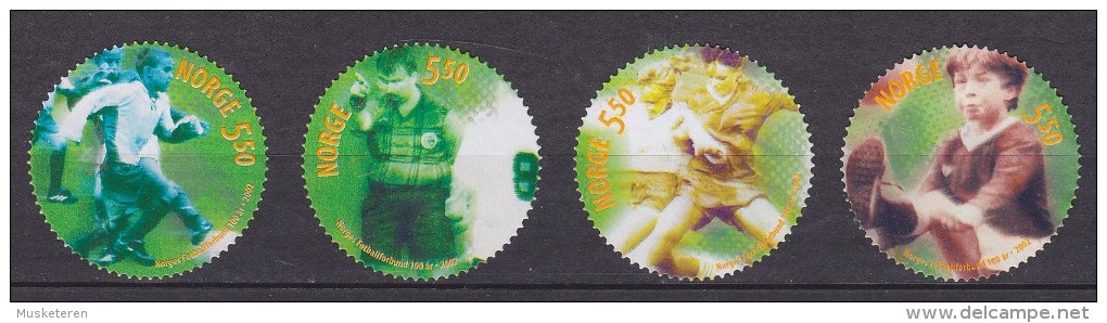 Norway 2002 Mi. 1426-29     5.50 Kr Fussballverband Complete Set , MNG - Ungebraucht