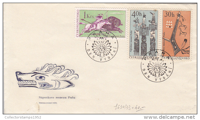 37563- NAPRSTEK ART MUSEUM, PRAGUE, COVER FDC, 1966, CZECHOSLOVAKIA - FDC