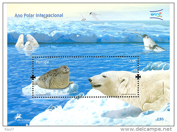 PORTUGAL 2008 - Faune Antarctic, Ours Polaire, Phoques, Année Int Polaire - BF Neuf // Mnh - Nuevos