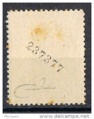 Sello ASTURIAS Y LEON, 1 Pts Sobre 5 Cts, Numeracion Pequeña, Firmado Expertizado. No Emitido, NE-11 * - Asturias & Leon