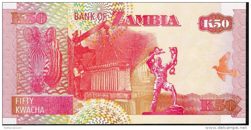 ZAMBIA   P37d   50 KWACHA 2003 #BB/03    UNC. - Sambia