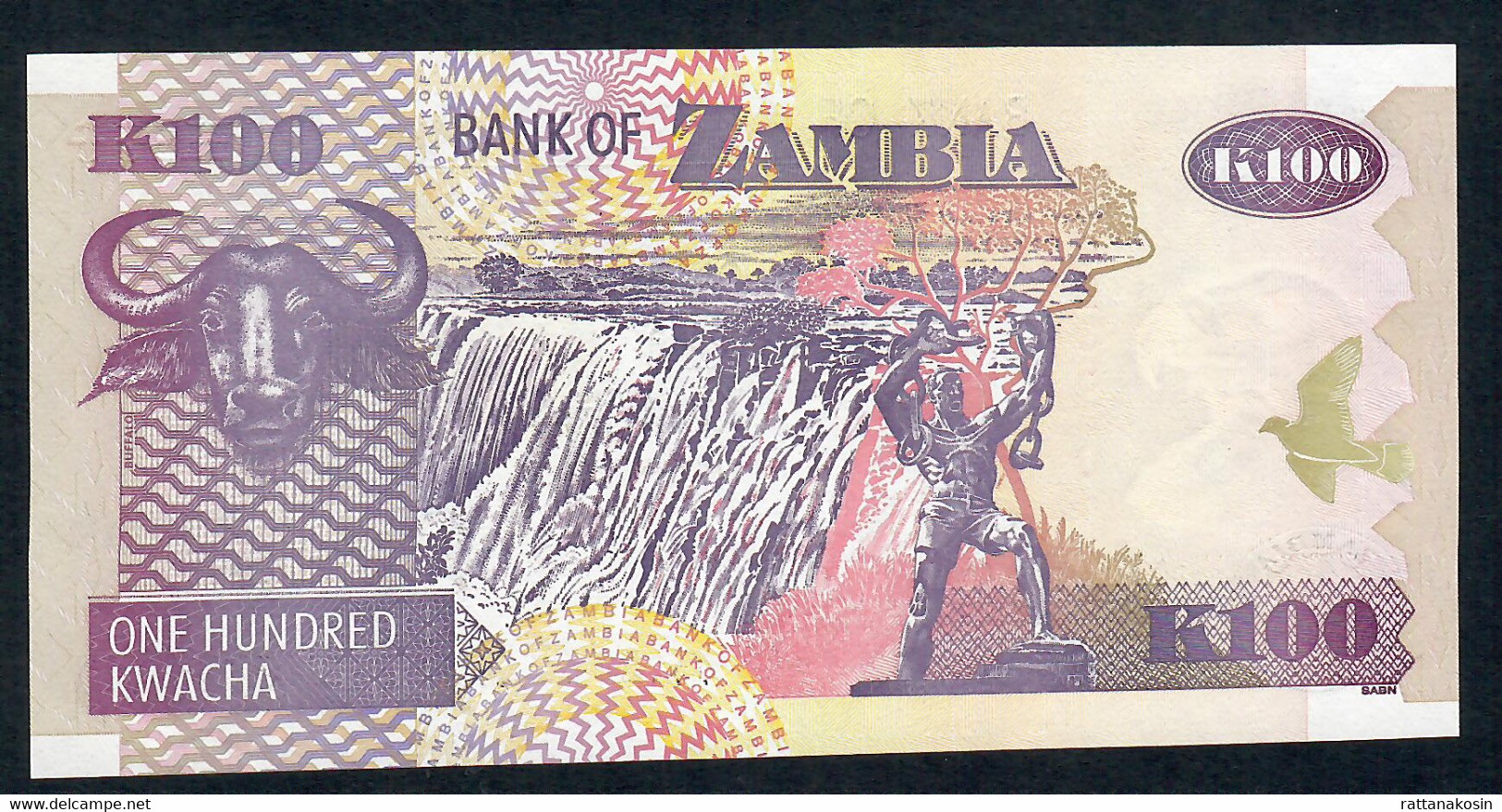 ZAMBIA   P38d2 100   KWACHA  2003 #CD/03 Printer :SABN   UNC. - Zambia