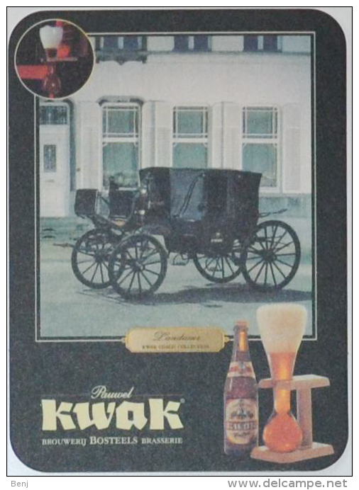 Sous-bock Pauwel KWAK Brouwerij Bosteels Brasserie Voiture Landauer Bierdeckel Beermat Bierviltje (CX) - Sous-bocks