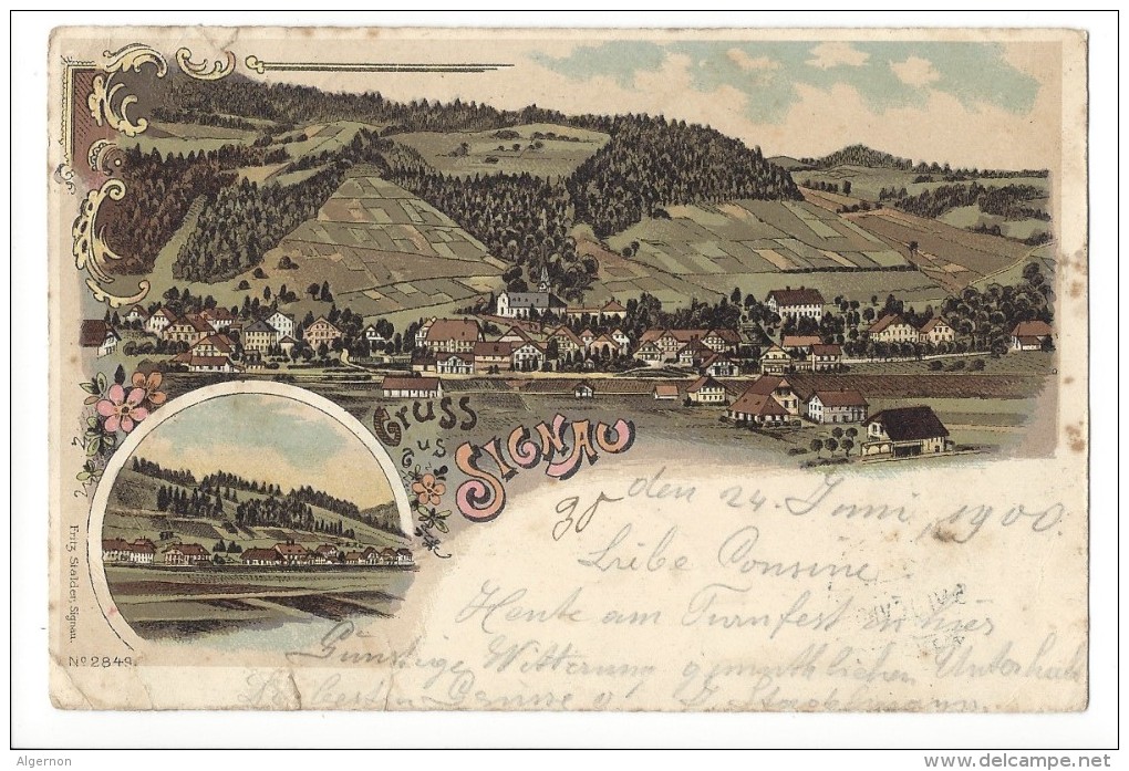 13946 -  Gruss Aus Signau Litho (Etat Moyen) - Signau