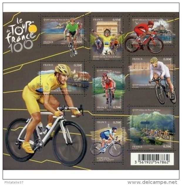 France Feuillet N°4755 Cyclisme. 100ème édition Du Tour De France - Other & Unclassified