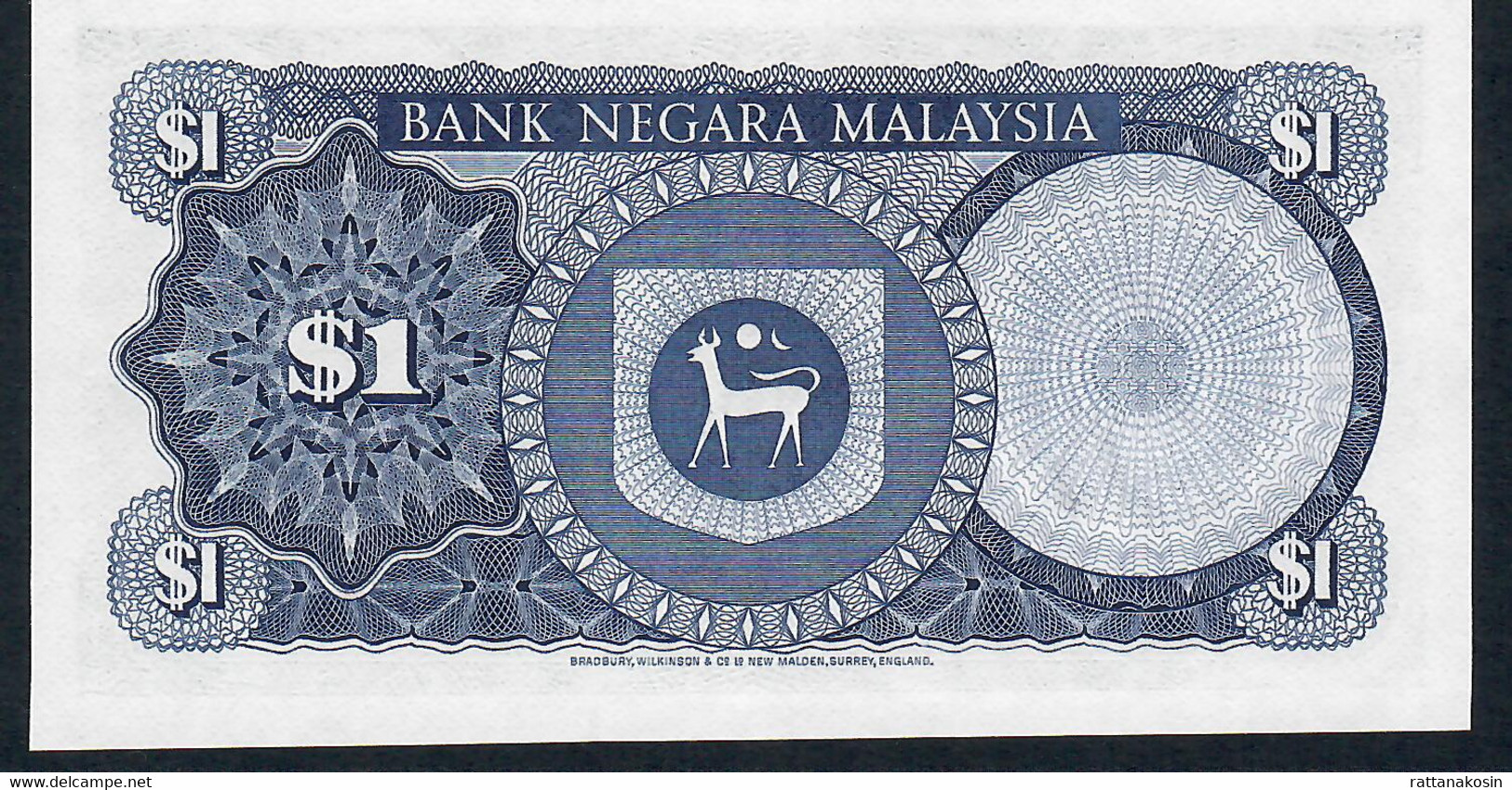 MALAYSIA  P13a  1  RINGGIT   1976 # K/44  Signature 1   UNC. - Maleisië