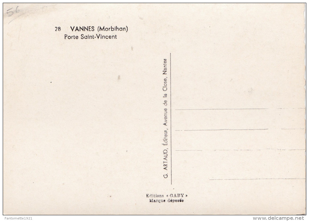 VANNES  PORTE SAINT VINCENT ED.  "GABY" (DIL167) - Vannes