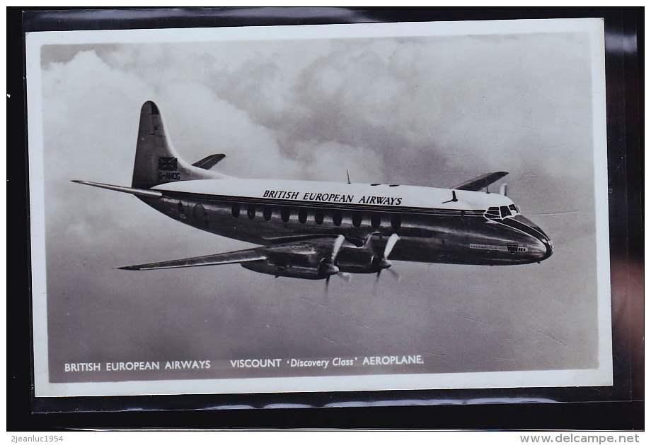 VISCOUNT BRTISH EUROPEAN AIRWAYS  PHOTO CARTE - 1946-....: Modern Tijdperk