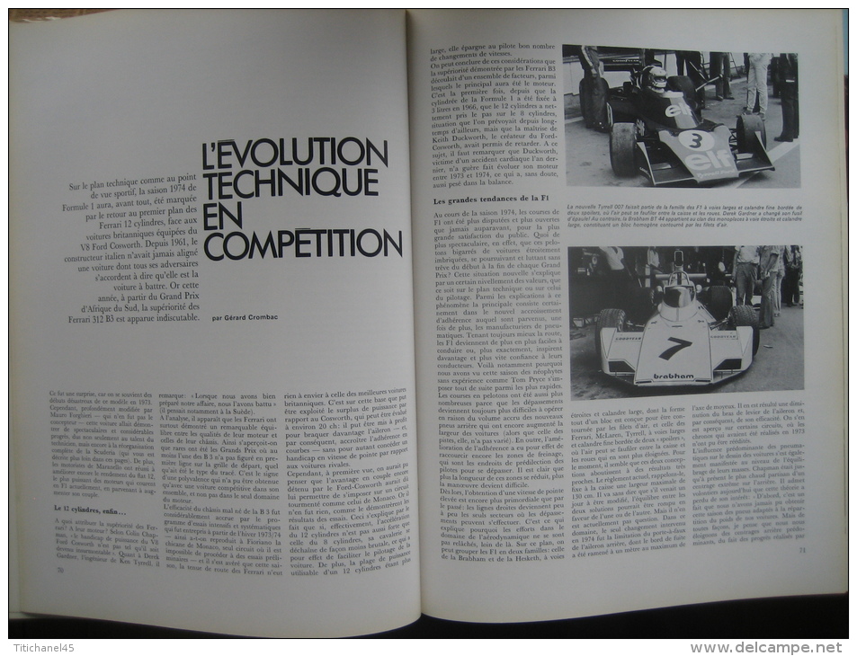 L'ANNEE AUTOMOBILE 1974/75 N°22 Publié Par EDITA LAUSANNE - Ouvrage Retrace Toute L'activité Sportive En Formule 1 - Automobilismo - F1