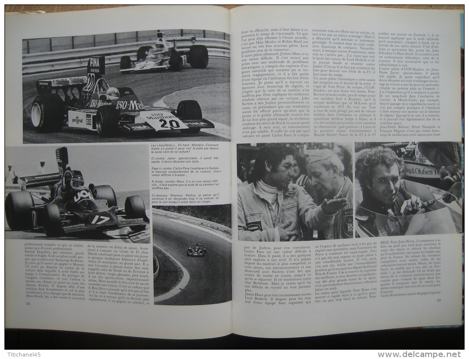 L'ANNEE AUTOMOBILE 1974/75 N°22 Publié Par EDITA LAUSANNE - Ouvrage Retrace Toute L'activité Sportive En Formule 1 - Automobilismo - F1