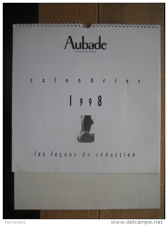 RARE (quasi Introuvable) & 1er CALENDRIER AUBADE 1998 - Photos érotiques - Lingerie - Grand Format : 1991-00