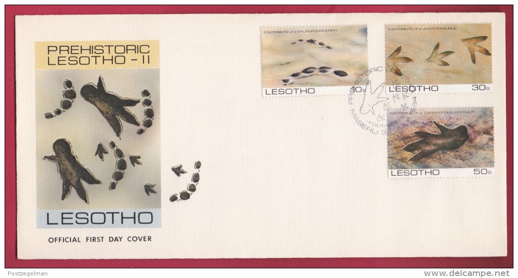 LESOTHO, 1984, Mint FDC , Pre-historic Lesotho, 475-477 , F964 - Lesotho (1966-...)