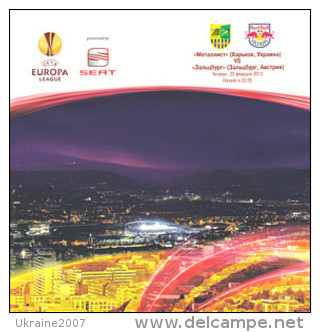 Football Soccer. Programme Metalist - Salzburg 2011-2012 - Programs