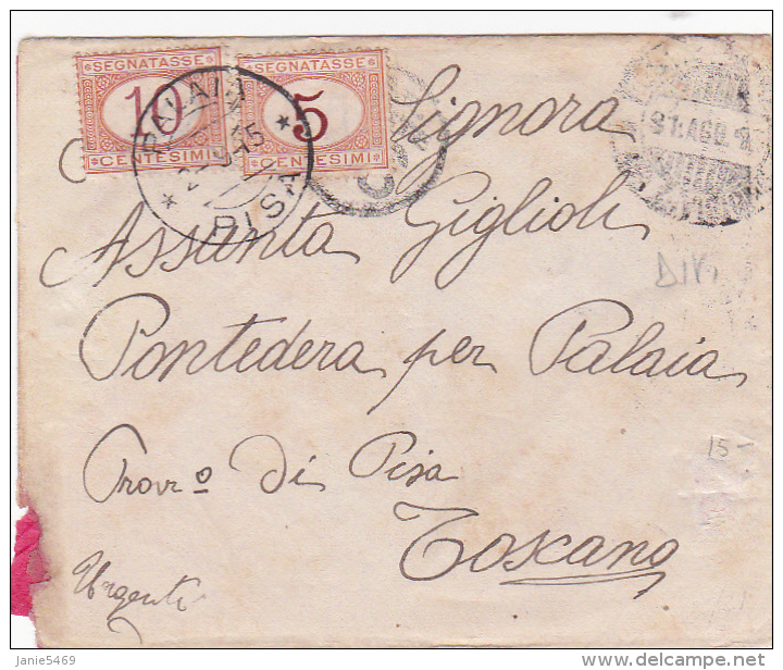 Italy 1915 Postage Due Used As Postages On Cover - Usati