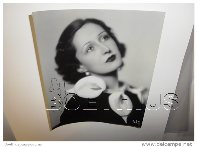 RAYMONDE ALLAIN Actrice Miss France 1928 1ère Dauph Miss Univers + Autographe - Célébrités