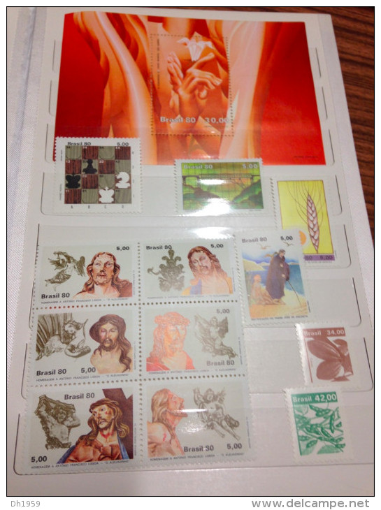 1980 BRESIL BRAZIL BRASIL BRASILIEN COLLECTION OF THE POSTAGE STAMPS  LIVRE DE L´ANNEE YEAR BOOK JAHRBUCH