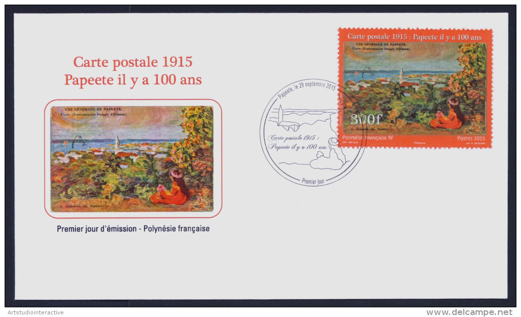 2015 POLYNESIA "CENTENARY OF WORLD WAR I / PAPEETE" FDC - FDC