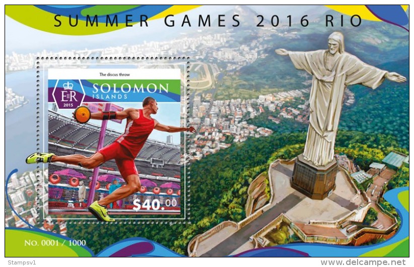 Solomon Islands. 2015 Summer Games 2016. (515b) - Summer 2016: Rio De Janeiro