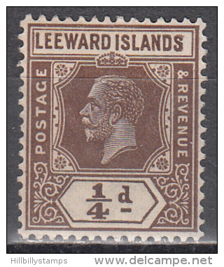 Leeward Islands   Scott No.  61   Unused Hinged    Year  1921 - Leeward  Islands