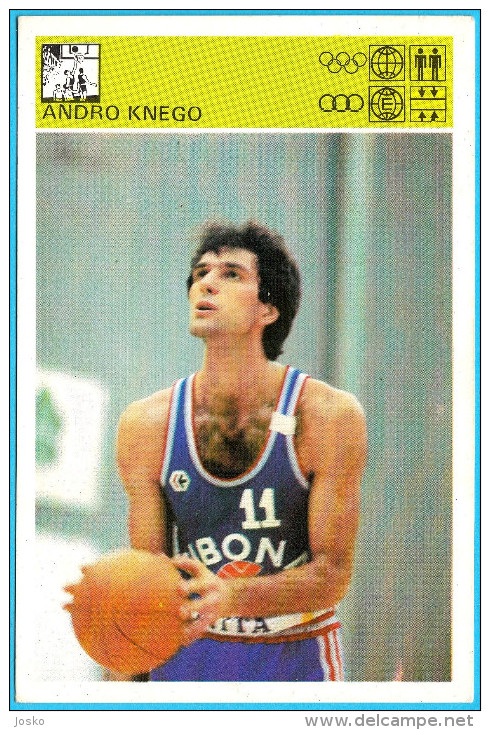 ANDRO KNEGO KK Cibona Club  - Yugoslavia Vintage Card Svijet Sporta * Basketball Basket-ball Baloncesto Pallacanestro - Basketball