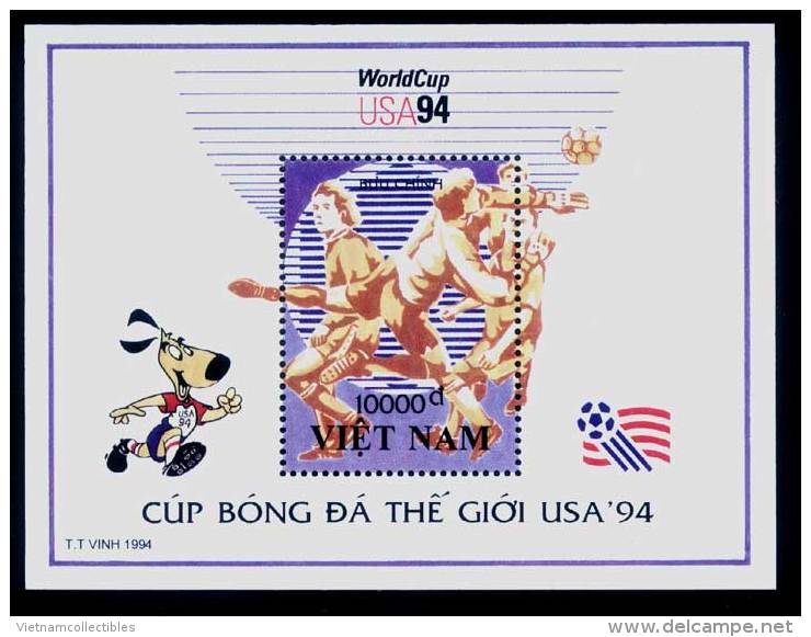 Vietnam Viet Nam MNH Perf Souvenir Sheet 1994 : World Cup Football In USA (Ms682B) - Vietnam