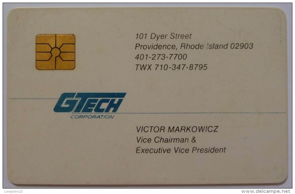 USA - Smart Card Demo - Gemplus Chip - Gaming Gtech - Victor Markowicz - Vice President - Used - Schede A Pulce