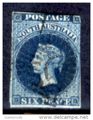 Australia-del-Sud-00019a - 1855 -Y&T N. 3 (o) Privo Di Difetticculti. - Oblitérés