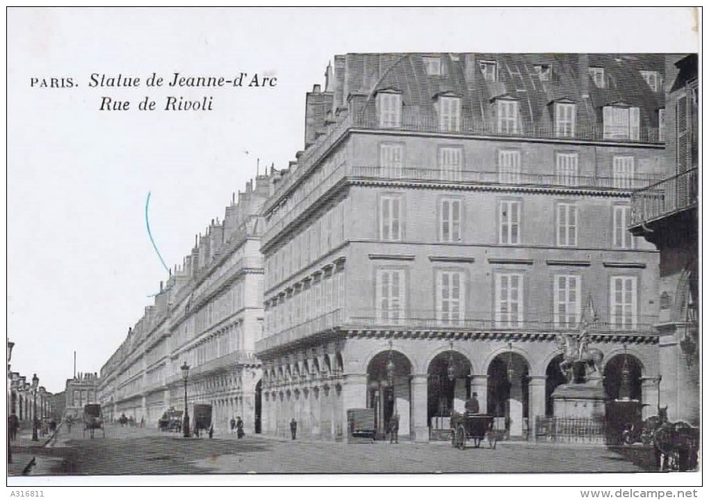 Cpa   PARIS  STATUE DE JEANNE D ARC  Rue De Rivoli - Statues