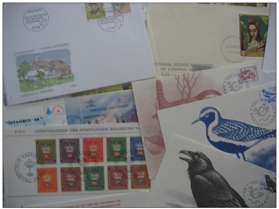 All world. Enormous lot of stamps, covers, fdc´s, commemorative and year sets, Germany, Austria, etc. etc. See scans!.