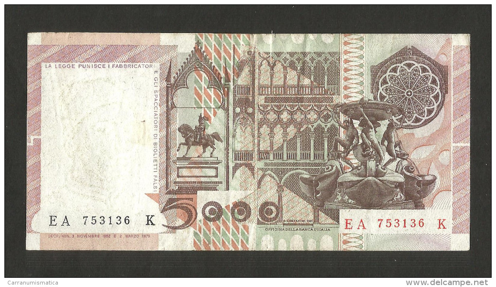 ITALIA - BANCA D´ITALIA - 5000 Lire A. Da MESSINA (Decr. 03/11/1982 - Firme: Ciampi / Stevani) - 5000 Lire