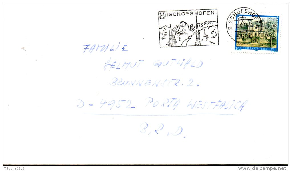 AUTRICHE. N°1723 De 1987 Sur Enveloppe Ayant Circulé. Monastère De Loretto. - Abbayes & Monastères