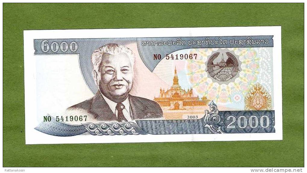 LAOS  P33b   2000  KIP   2003   #NO     UNC. - Laos