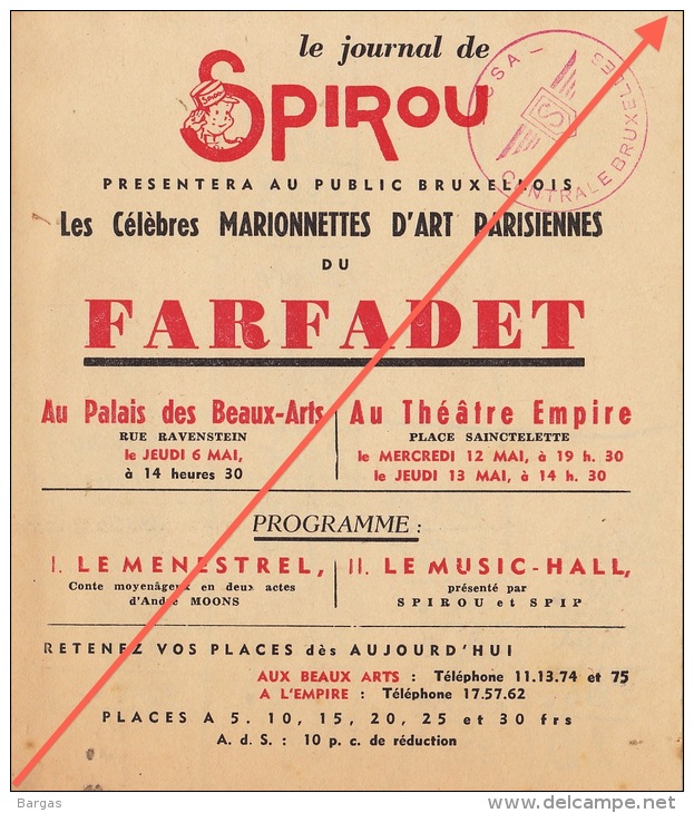 Rare Feuiilet Publicité SPIROU Présentation Marionnettes Du Farfadet En 1942 - 43 - Affiches & Posters