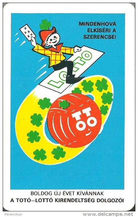 GAMBLING * LOTTERY * FOOTBALL POOL * FOUR LEAF CLOVER * CALENDAR * Kirendeltseg 1981 * Hungary - Tamaño Pequeño : 1981-90