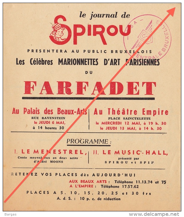 Rare Feuiilet Publicité SPIROU Présentation Marionnettes Du Farfadet En 1942 - 43 - Affiches & Posters