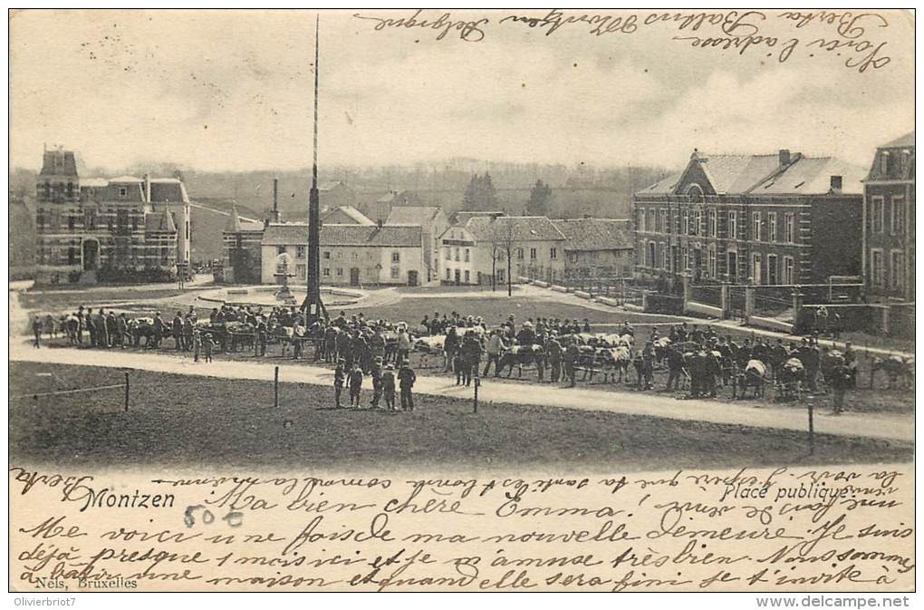 Plombières - Montzen - Place Publique - Marché Aux Bestiaux - Tir à L'arc - Viehmarkt - Bogenschiessen - Plombières