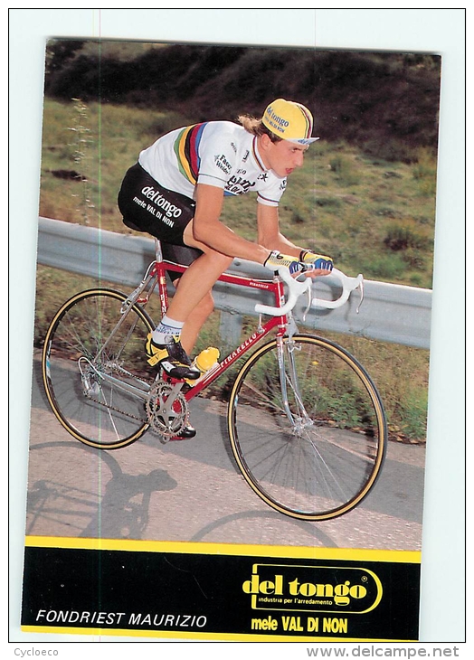 Maurizio FONDRIEST , Champion Du Monde. 2 Scans. Cyclisme. Del Tongo - Cyclisme