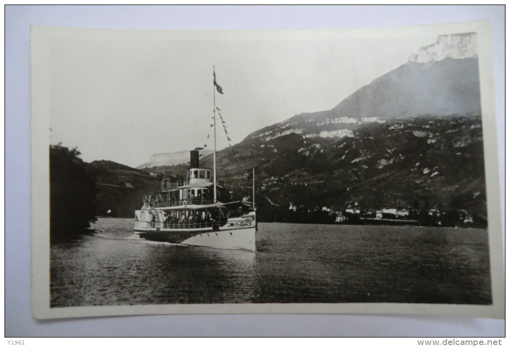 CPA BATEAUX."La France". Lac D Annecy. Port De Duingt. - Piroscafi