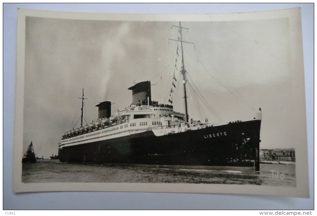 CPA BATEAUX."ss Liberté". - Paquebots