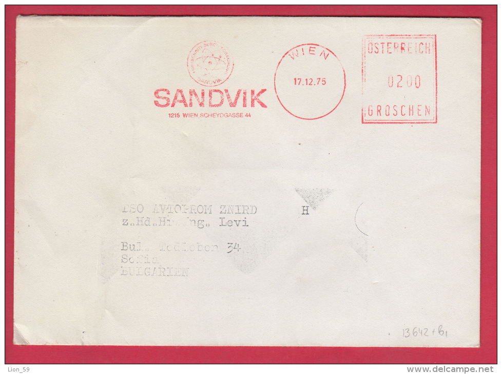 203214 / WIEN 17.12.1975 0200 GROSCHEN , SANDVIK  Machine Stamps (ATM) Austria Österreich - Franking Machines (EMA)