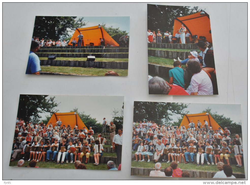 COEX  4 CARTES PHOTOS   JUILLET 1993 FETE A COEX PATRICE JOUNIER /LES ACCORDEONISTES DE VENDEENS - Other & Unclassified