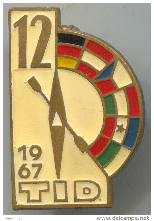 Rowing, Kayak, Canoe - TID Tour International Danubien 1967, Enamel, Vintage Pin, Badge - Canoa