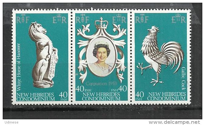 NEW HEBRIDES 1978 - CORONATION ANNIVERSARY - CPL. SET - MNH MINT NEUF NUEVO - Neufs