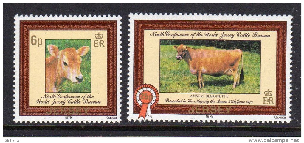 GB JERSEY - 1979 CATTLE BUREAU CONFERENCE SET (2V) SG 202-203 FINE MNH ** - Jersey