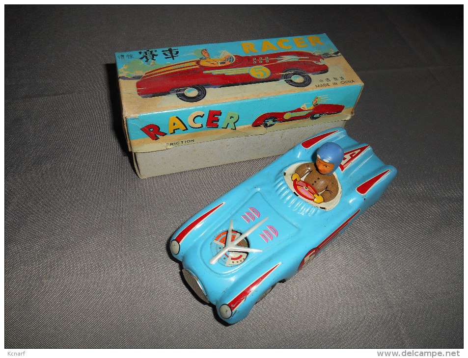 Vieille Voiture RACER à Friction ( Fonctionne Toujours  ) Années 70 . - Toy Memorabilia