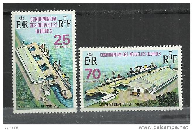 NEW HEBRIDES 1973 - COMPLETION OF NEW BERTH IN PORT-VILA - CPL. SET - MNH MINT NEUF NUEVO - Unused Stamps