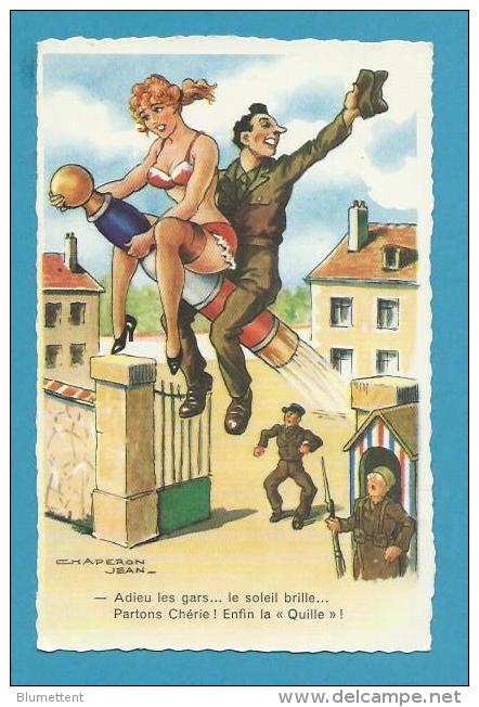 CPSM 1102 Fantaisie Humour érotique Quille Soldat Militaires Illustrateur Jean CHAPERON - Chaperon, Jean