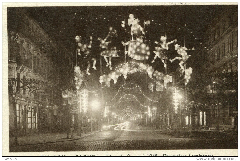 CHALON SUR SAONE - Fêtes De Carnaval 1948 Décorations Lumineuses - Chalon Sur Saone